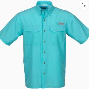 Bimini Bay Men's Aqua Button Down Shirt